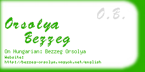 orsolya bezzeg business card